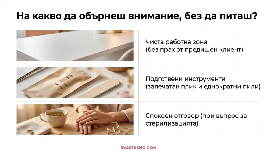 Инфографика за хигиена в салон за маникюр в София