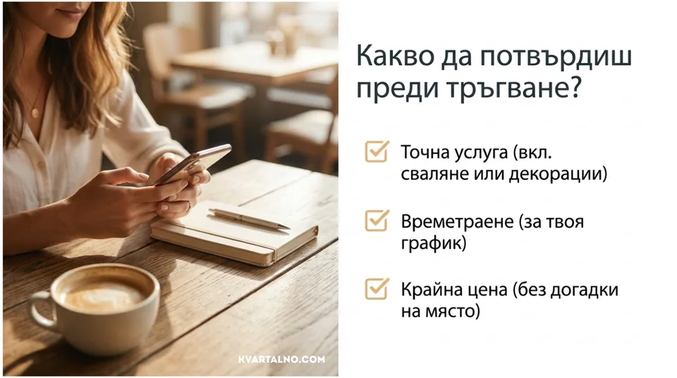 Инфографика какво да потвърдите преди час за маникюр в София